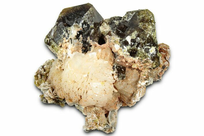 Andradite-Grossular Garnets w/ Clinochlore & Prehnite - Mali #330499